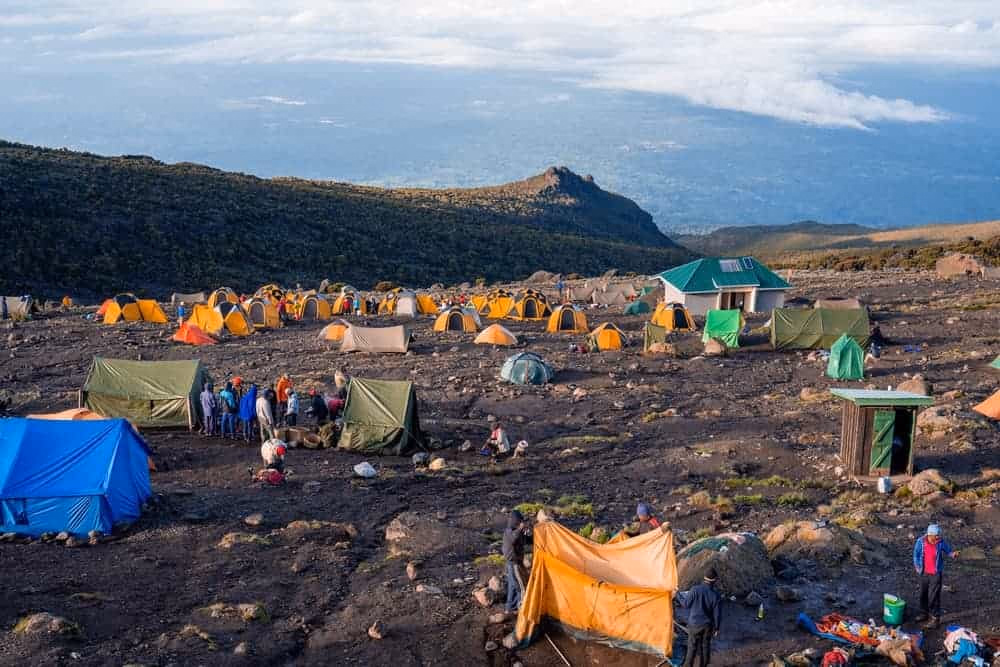 Barranco Camp beneath Kibo