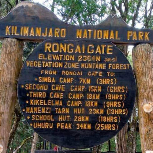 Rongai Gate to Simba Camp